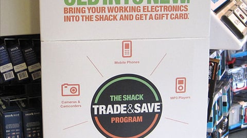 RadioShack 'Trade & Save' Standee