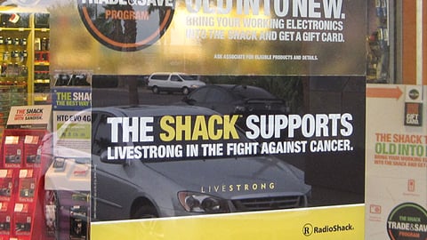 RadioShack 'Trade & Save'/Livestrong Window Clings