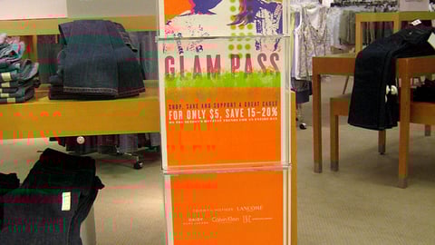 Macy's 'Glam Pass' Stanchion Sign