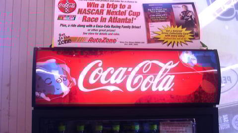 AutoZone/Coke Cooler Sign