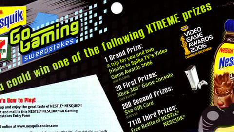 Nesquik/7-Eleven 'Go Gaming' Entry Form