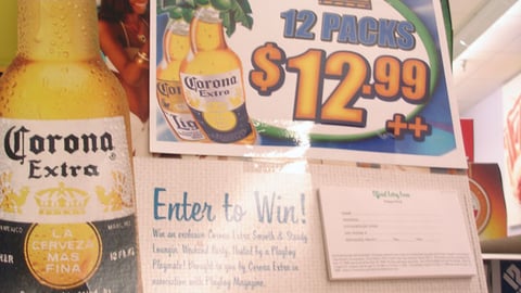 Corona Extra Sweeps Sign