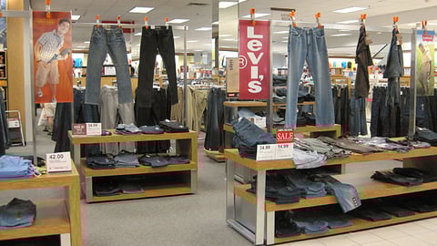 Kohl's Levi's Clothesline Display