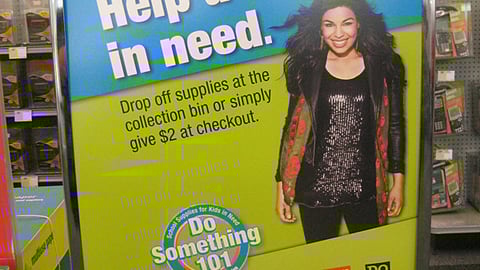 Staples 'Do Something 101' Stanchion Sign