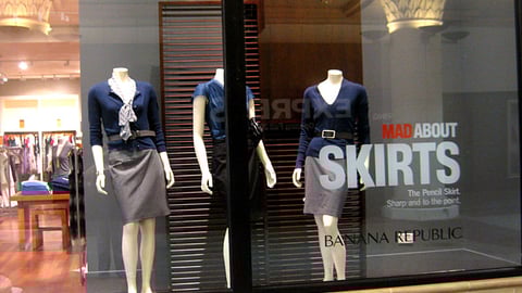 Banana Republic 'Mad About Skirts' Window Display