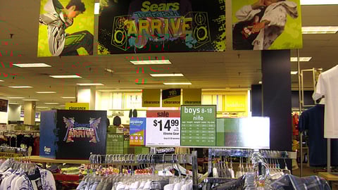 Sears 'Arrive' Ceiling Banners