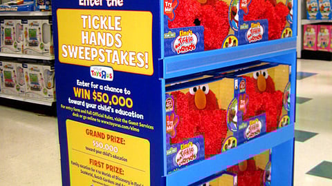 Toys "R" Us Elmo Tickle Hands Sweeps Half-Pallet