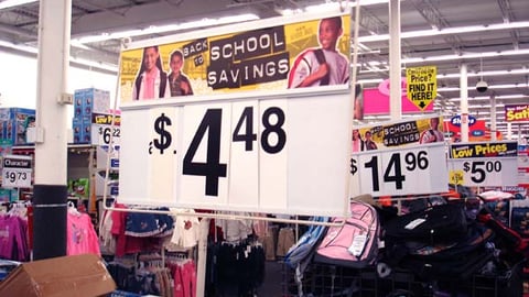 Wal-Mart Back-to-School Header Signs