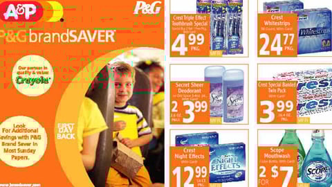 A&P/P&G brandSaver Feature Ad