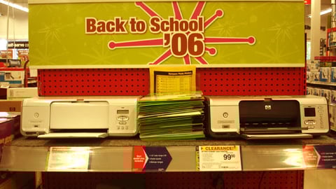 Staples Back-to-School Printer Endcap