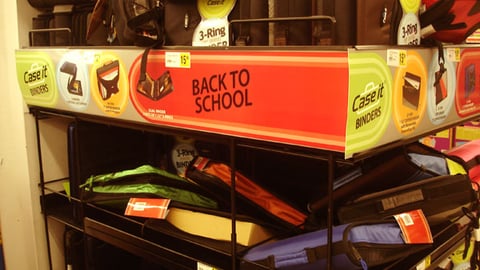 Staples Backpack Display