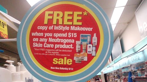 CVS Neutrogena Promotional Shelf Sign