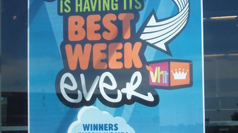 Old Navy 'Best Week Ever' Window Sign