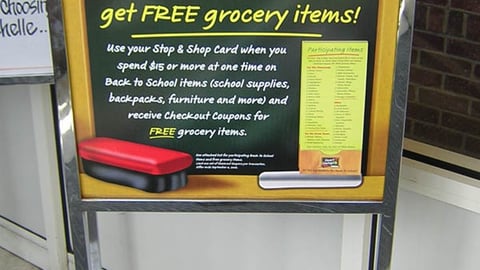 Stop & Shop Back-to-School Floorstand