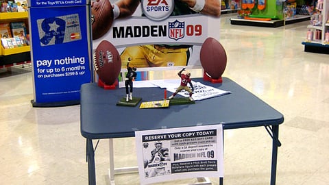 Toys "R" Us 'Madden NFL '09' Table Display