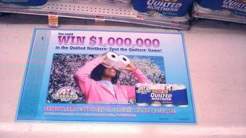 Quilted Northern 'Spot the Quilters' Floor Cling