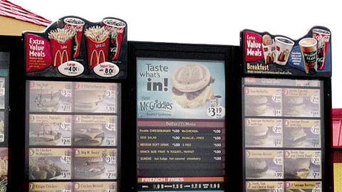 McDonald's/Coca-Cola Menu Signs