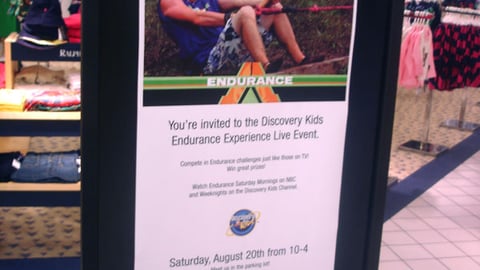 Bloomingdale's Discovery Kids 'Endurance' Event Sign