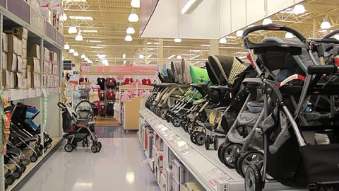 "R" Superstore Stroller Aisle