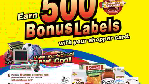 Campbell's/Kroger Counter Card