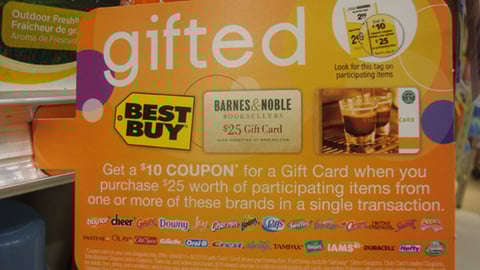 Safeway P&G Gift Card Incentive Shelf Talker