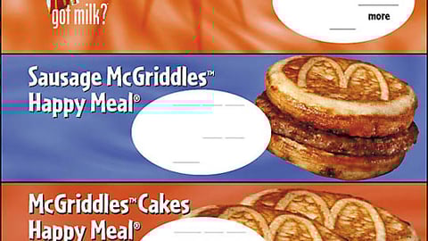 McDonald's Got Milk? Happy Meal Signage
