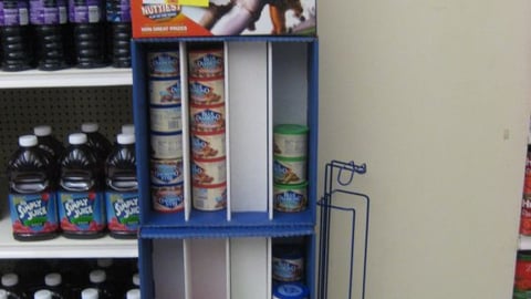 Blue Diamond Football Sweeps Floorstand