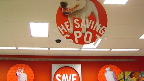 Target Spot Ceiling Sign