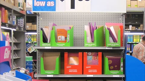 Staples 'Back to School' Folders Endcap