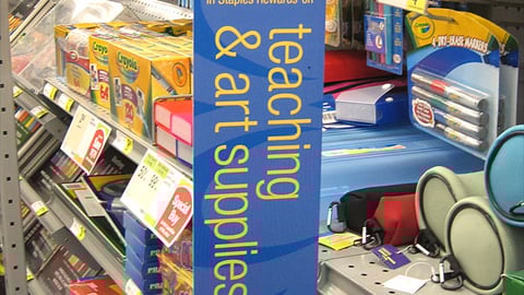 Staples 'Just for Teachers' Aisle Violator