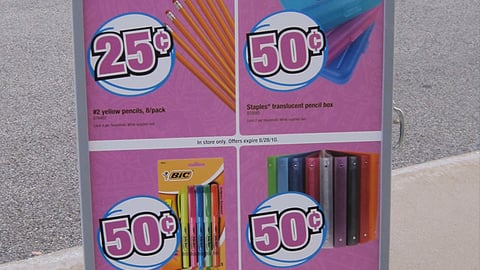 Staples 'Weekly Deals' A-Board