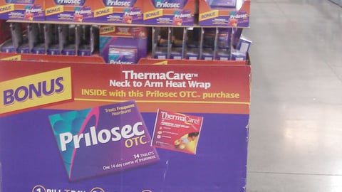 Prilosec OTC 'Free Thermacare' Pallet Display