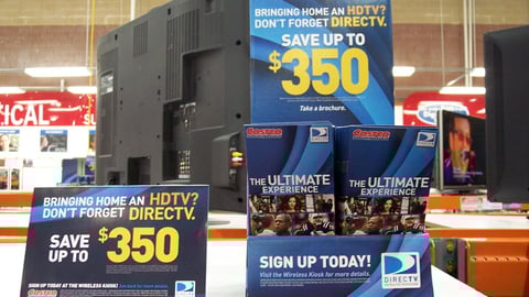 DirecTV Costco Counter Cards