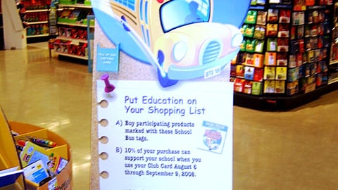 Safeway '10% Back to Schools' Standee