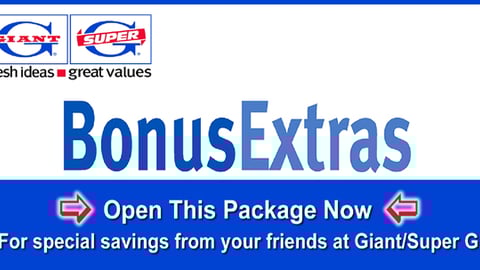 Giant Food/Savings Plus Message