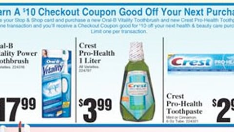 Stop & Shop Crest Pro-Health Feature