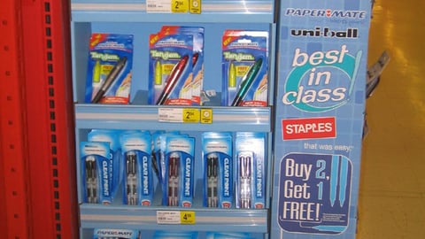 Paper Mate Freestanding Display