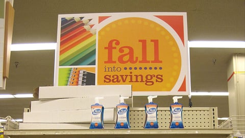 Jewel-Osco 'Fall Into Savings' Endcap Header