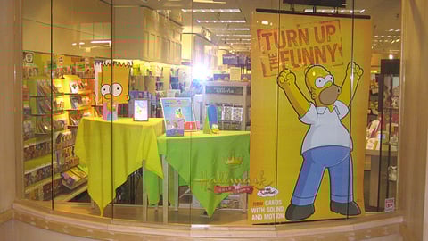 Hallmark Simpsons Window Display