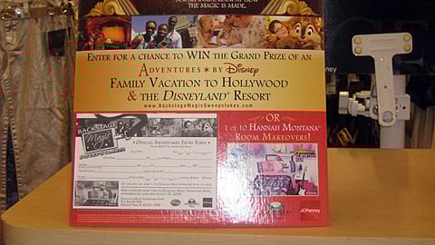 JCPenney 'Backstage Magic' Counter Card