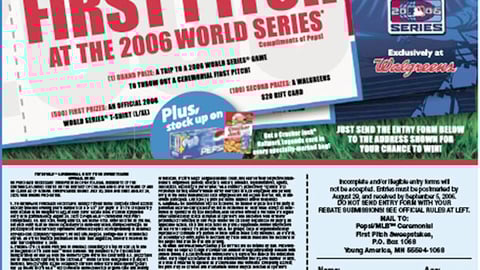 PepsiCo/Walgreens World Series Sweeps Feature