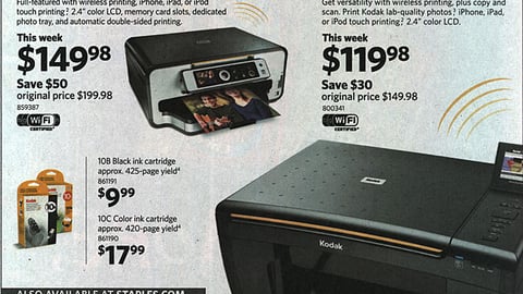 Kodak Staples 'Printing Homework' FSI