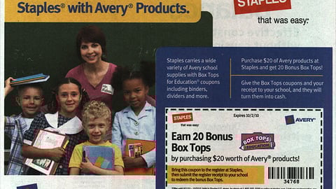 Avery Staples 'Box Tops' FSI
