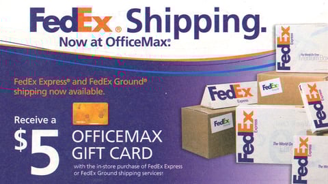 OfficeMax FedEx Incentive Feature