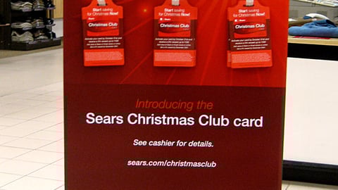 Sears 'Christmas Club' Card Floorstand