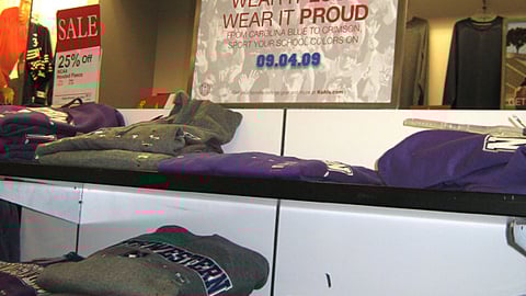 Kohl's 'College Colors Day' Shelf Sign