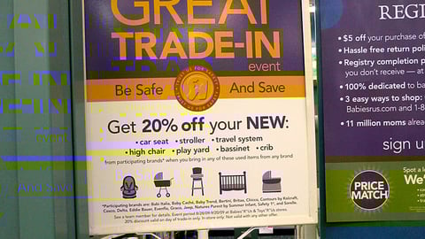 Toys "R" Us 'Trade-In Event' Stanchion Sign