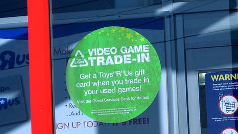 Toys "R" Us Videogame Trade-In Window Cling