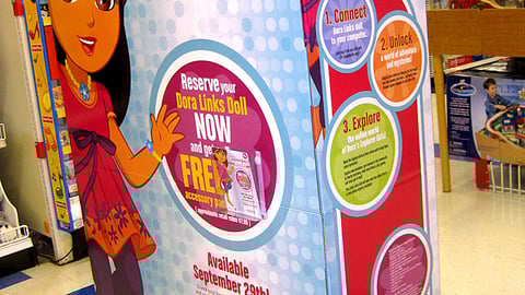 Toys "R" Us Dora Links Pre-Order Standee