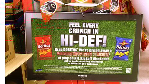 Doritos Football Sweeps Sign